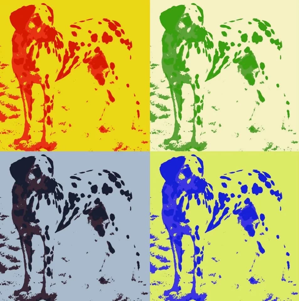 Dancing Dots: An Abstract Canine Celebration