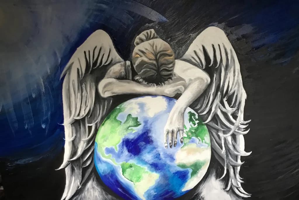 Guardian of the Earth: An Angel's Embrace of Our Planet