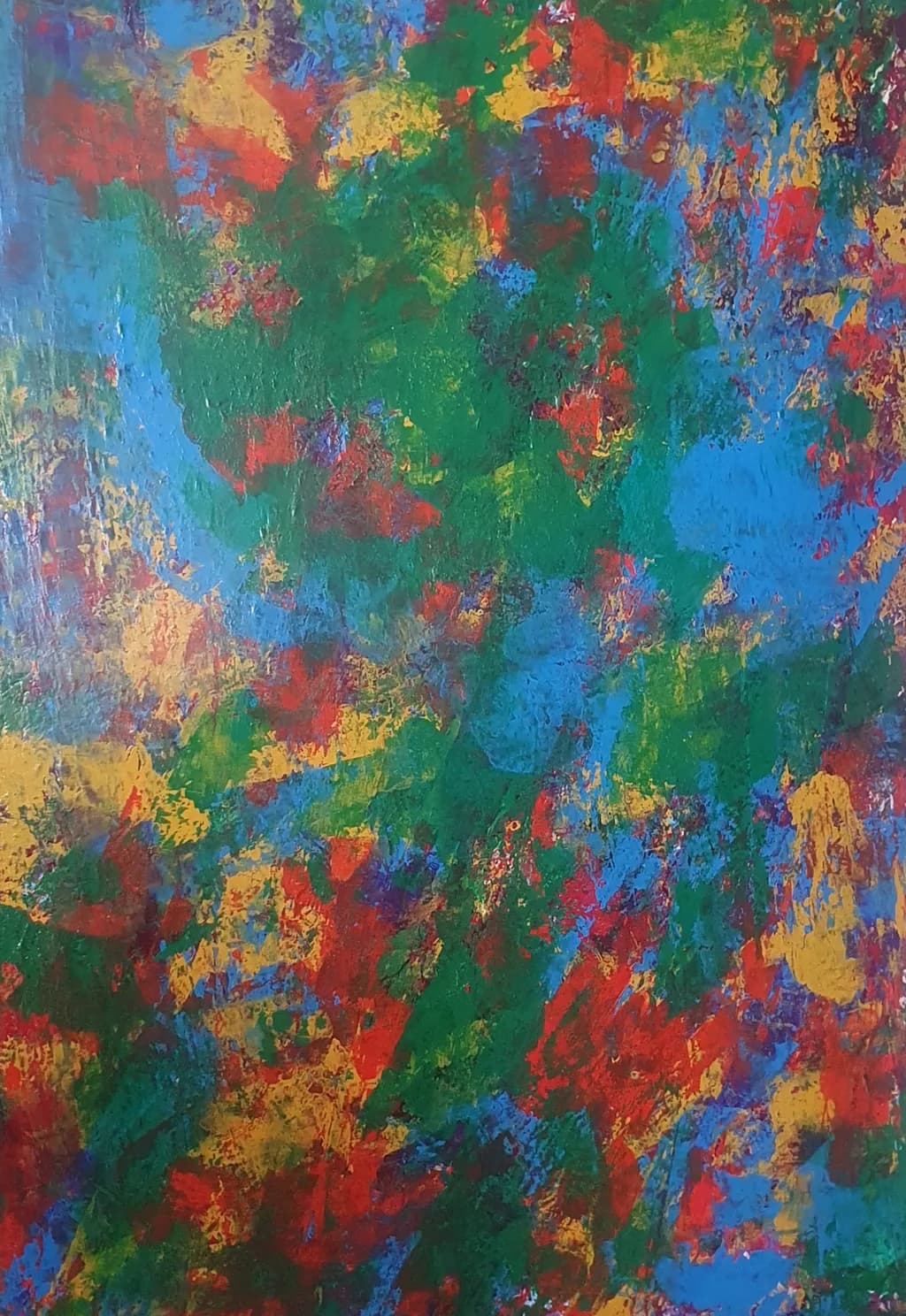 Vibrant Chaos: A Dance of Color and Emotion in Abstract Form