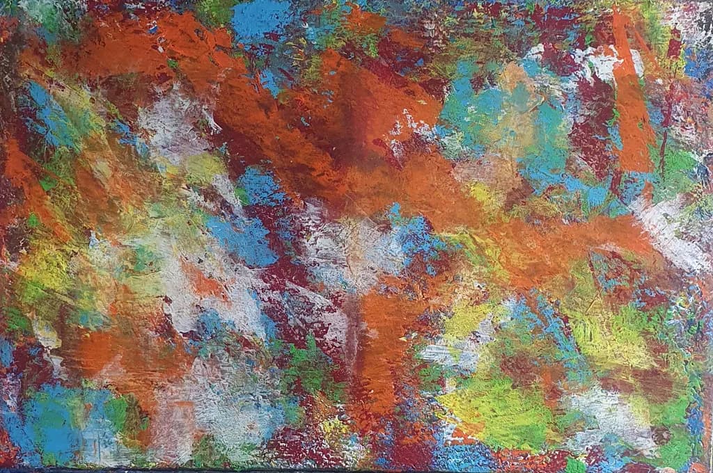 Vibrant Whispers: An Abstract Journey Through Color and Emotion
