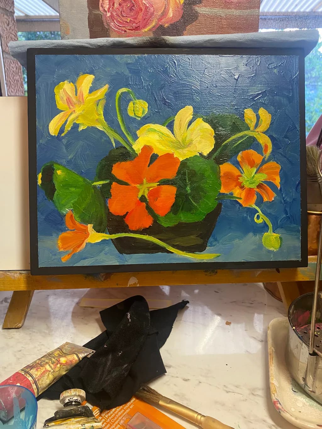 Vibrant Harmony: A Still-Life Celebration of Colorful Blooms