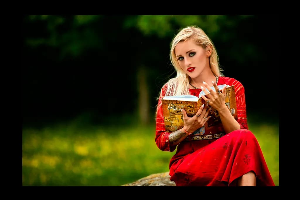Whispers of Enchantment: A Dreamy Portrait of a Reader in Nature