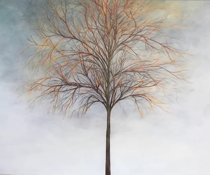 Whispers of Autumn: A Solitary Tree in Tranquil Hues
