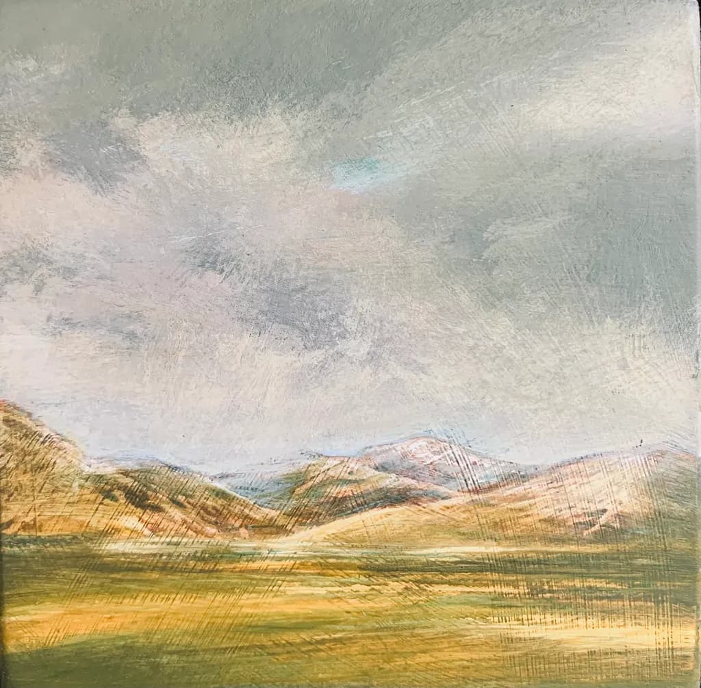 Whispers of the Wind: A Serene Landscape of Rolling Hills and Soft Skies