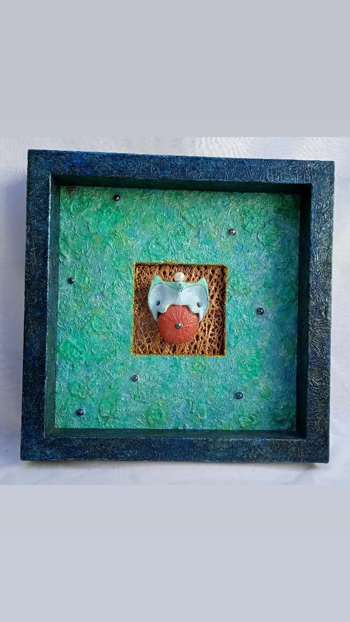 Whispers of Texture: An Abstract Journey in Green and Earth Tones
