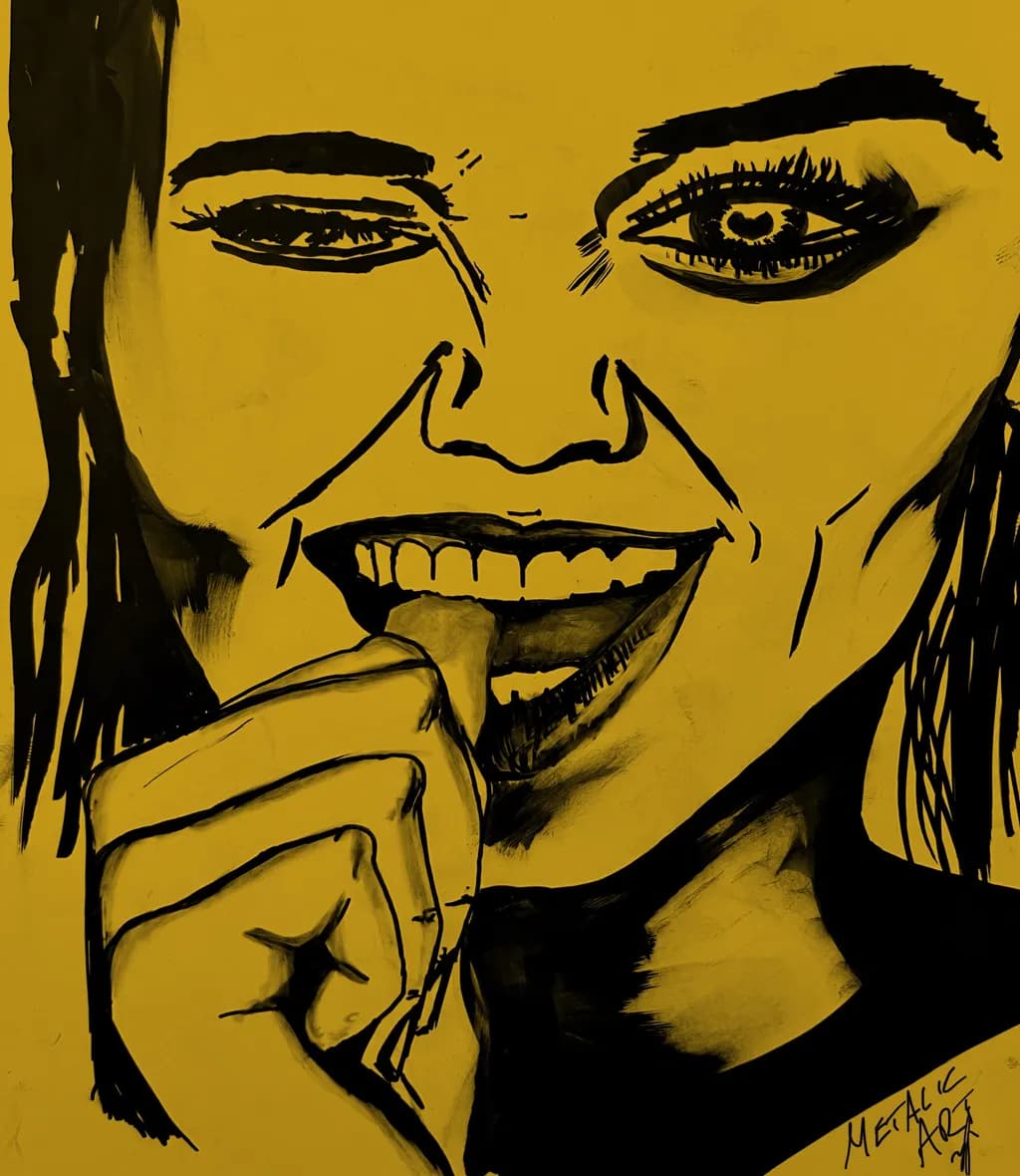 Vibrant Whimsy: A Bold Portrait of Playful Expression