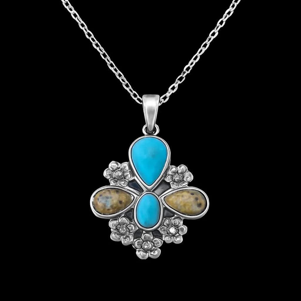 Turquoise Blossom Pendant