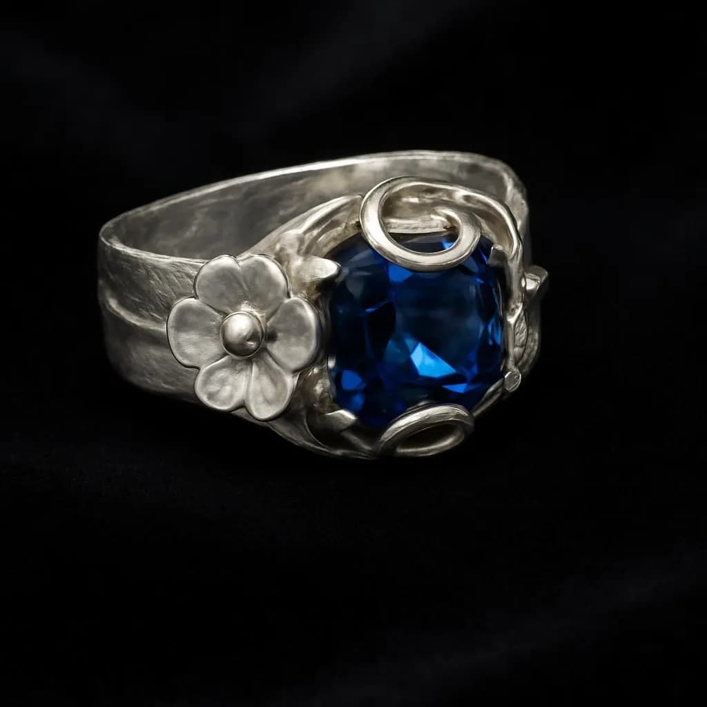 Blue Blossom Ring