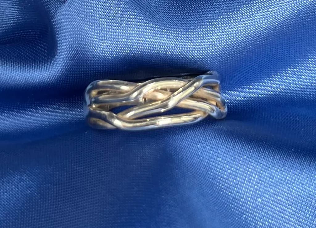 Interwoven Silver Band