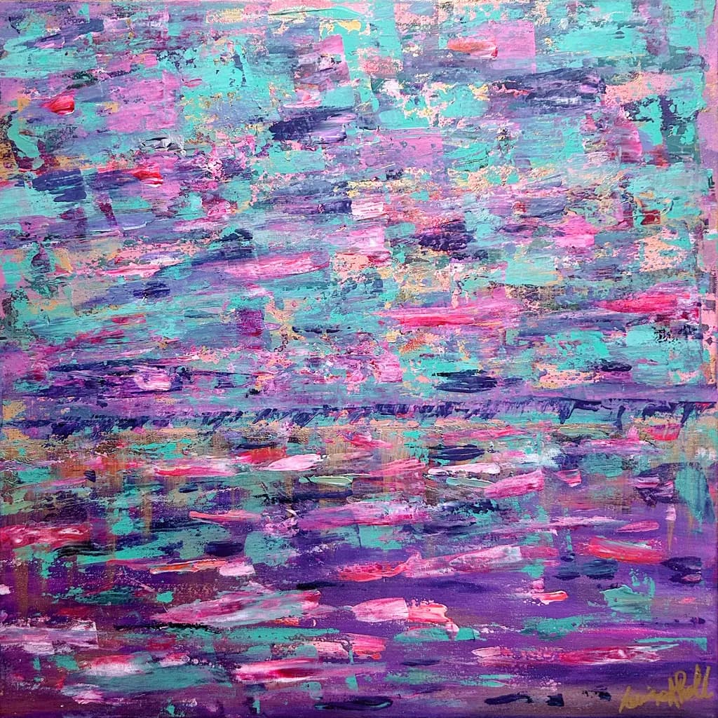 Whispers of Color: A Vibrant Dance of Turquoise and Purple Hues