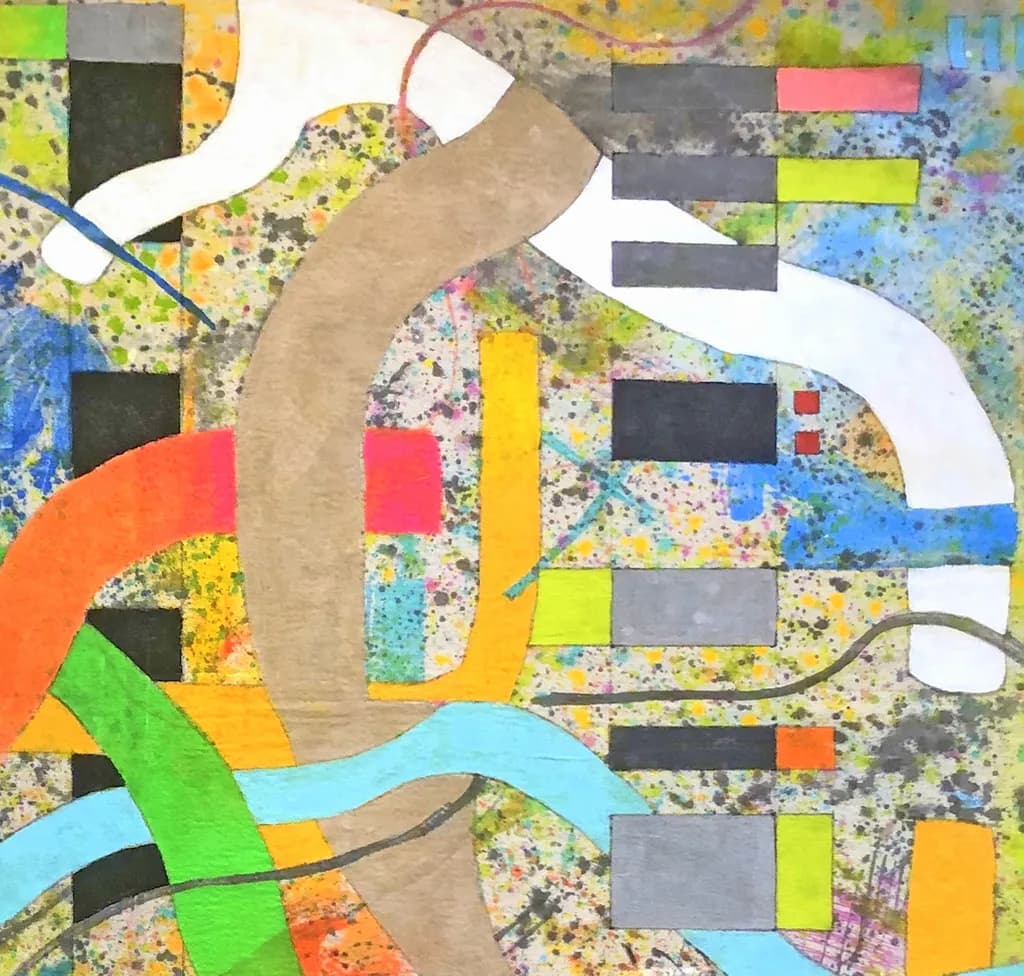 Vibrant Pathways: An Abstract Journey Through Color and Form