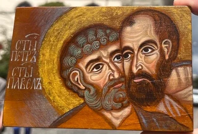 Divine Companionship: The Iconic Portrait of Saints Peter and Paul