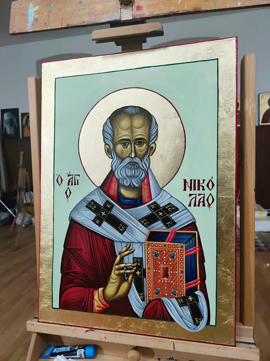 Saint Nicholas Byzantine Orthodox Icon 