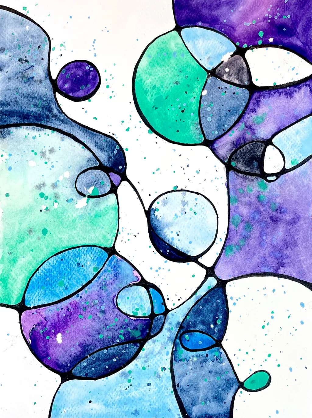 Bubbles of Joy: A Whimsical Dance of Color and Shape