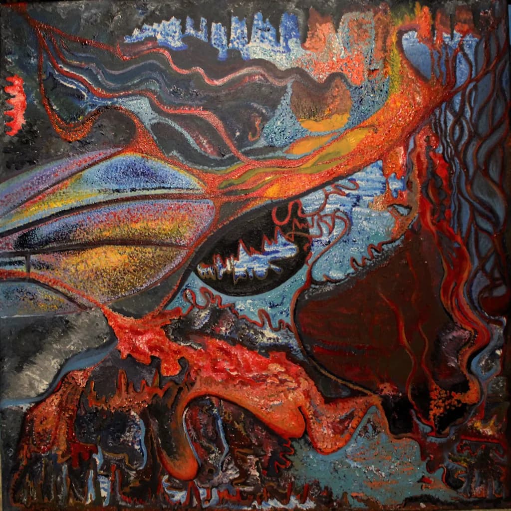 Vibrant Chaos: An Abstract Journey Through Color and Texture