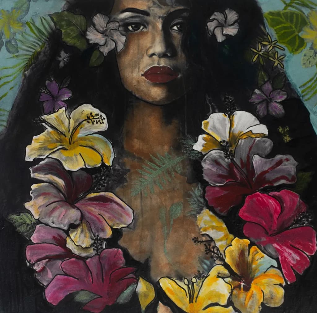 Vibrant Essence: A Portrait of Beauty Amidst Blossoms