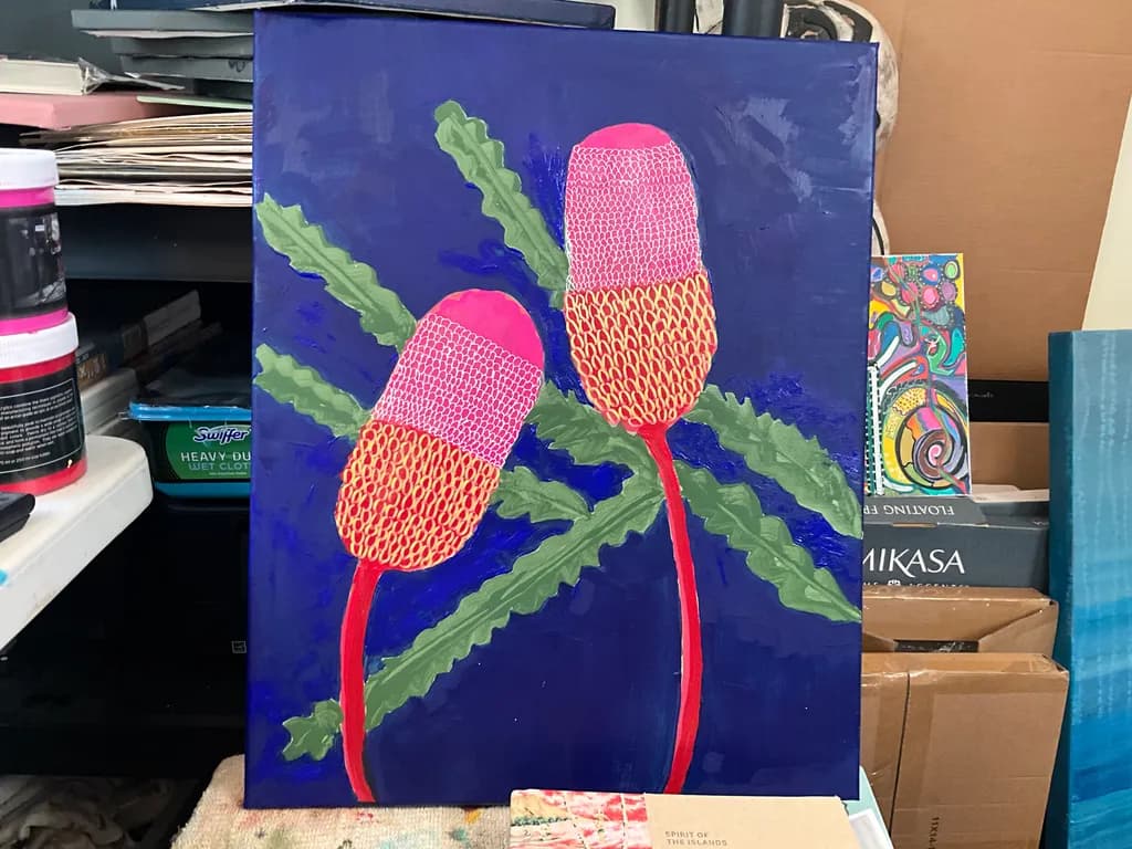 Vibrant Floral Dreams: An Abstract Celebration of Color and Creativity