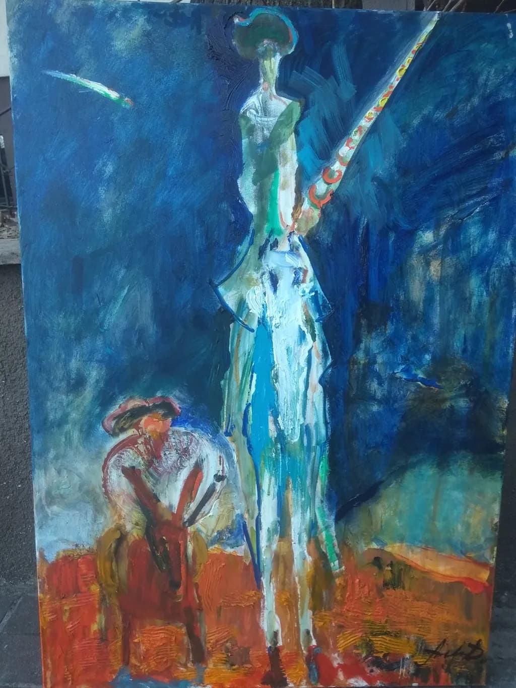 Whispers of Emotion: An Abstract Expression of Colorful Figures in Harmony