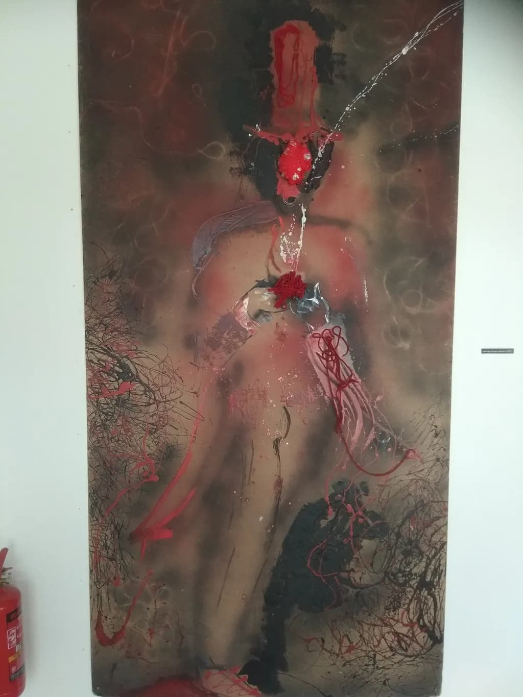 Crimson Whispers: An Abstract Expression of Modern Emotion