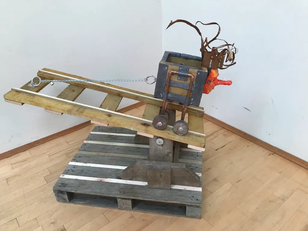 Wooden Ramp Cart