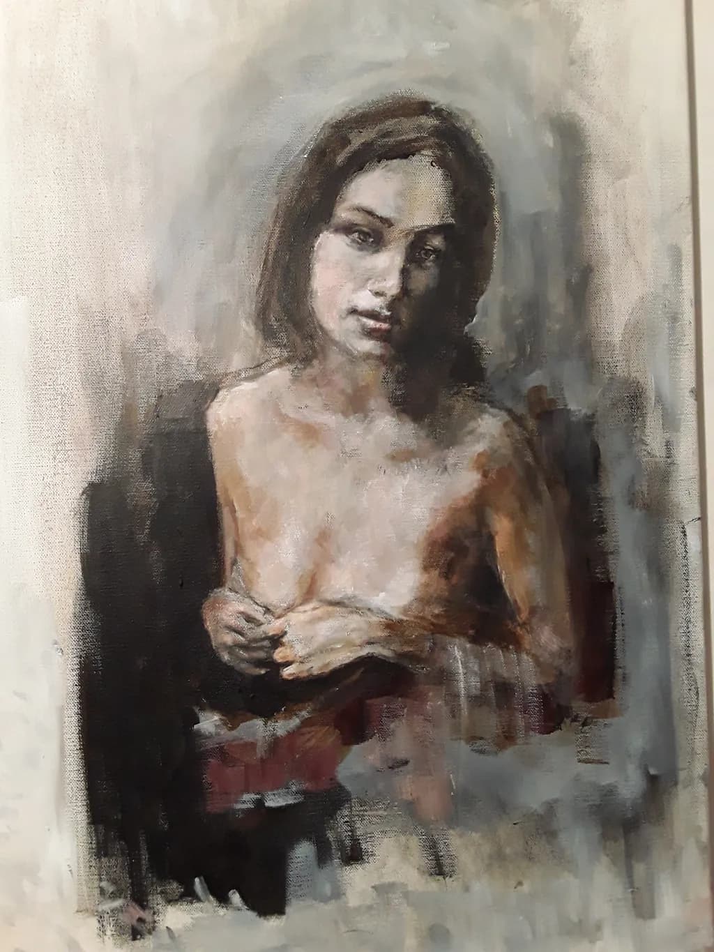 Whispers of Vulnerability: A Portrait of Introspection and Grace
