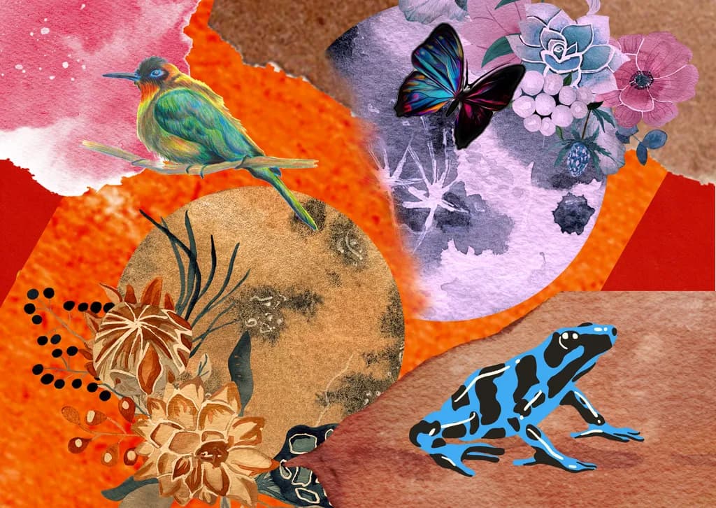 Vibrant Harmony: A Colorful Fusion of Nature's Wonders