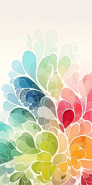 Whispers of Color: A Serene Floral Dance in Abstract Harmony