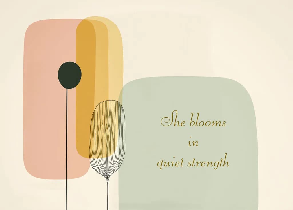 She Blooms in Quiet Strength: A Serene Exploration of Inner Resilience and Natural Elegance