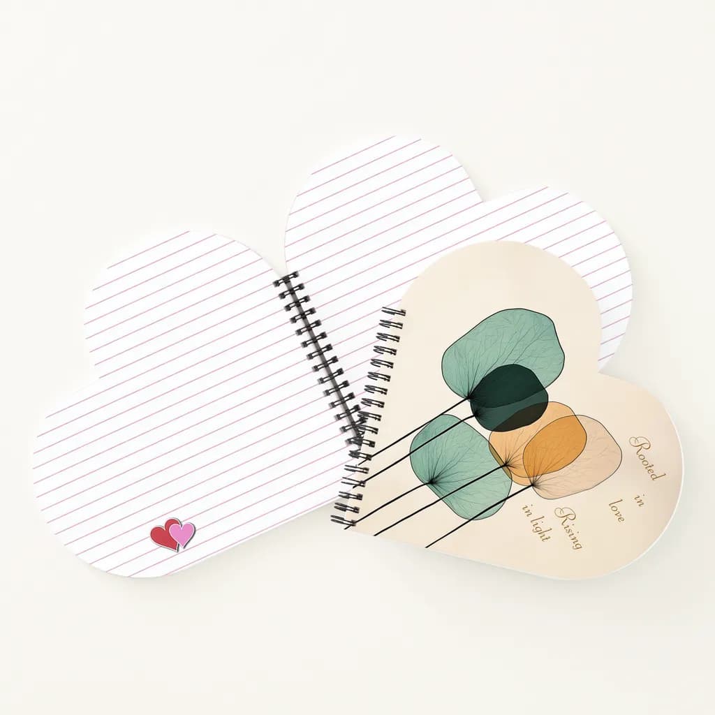 Heartfelt Whispers: A Spiraled Journey of Color and Connection in Stationery Design