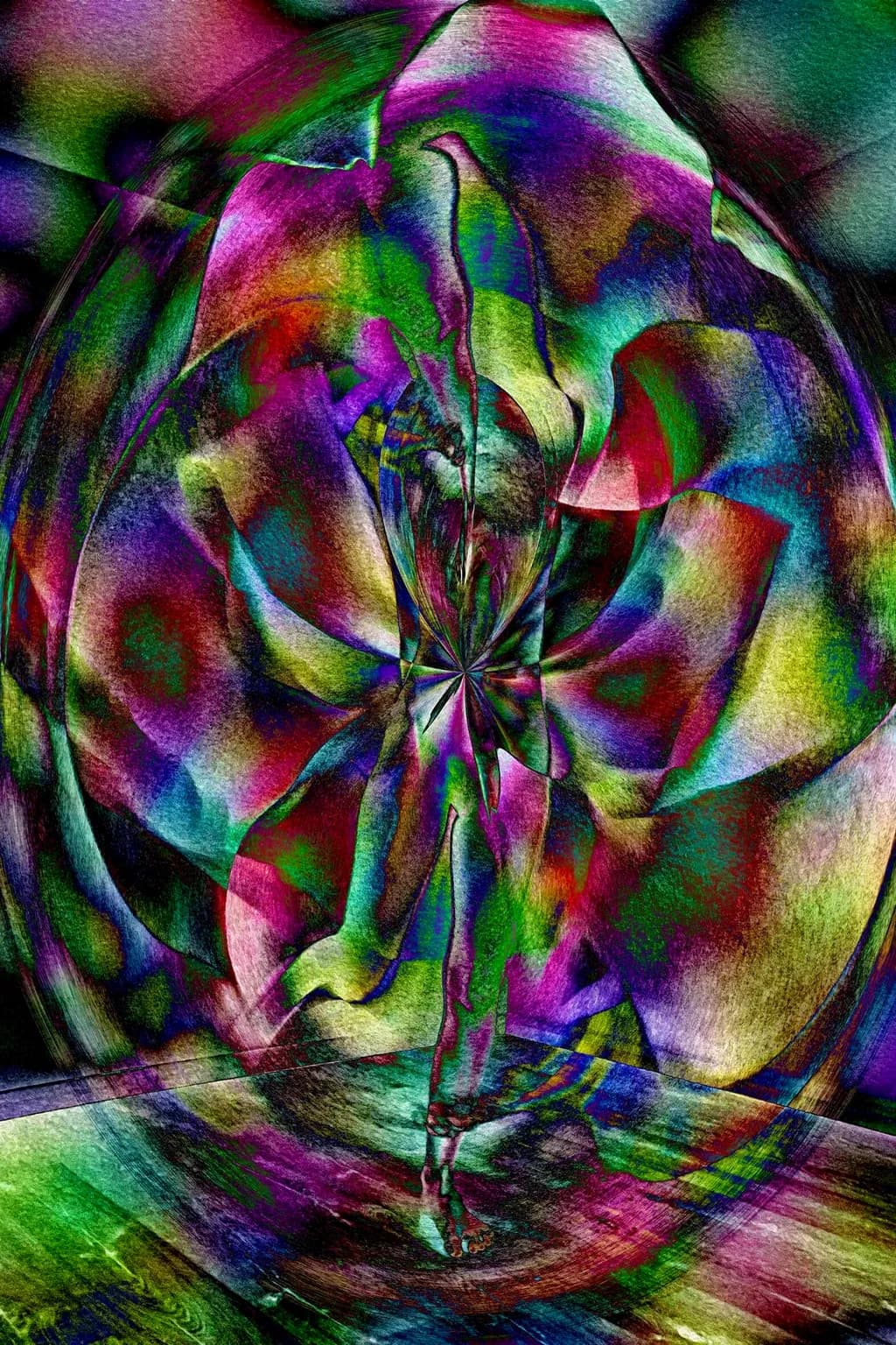 Vibrant Whirl: A Dance of Color and Emotion