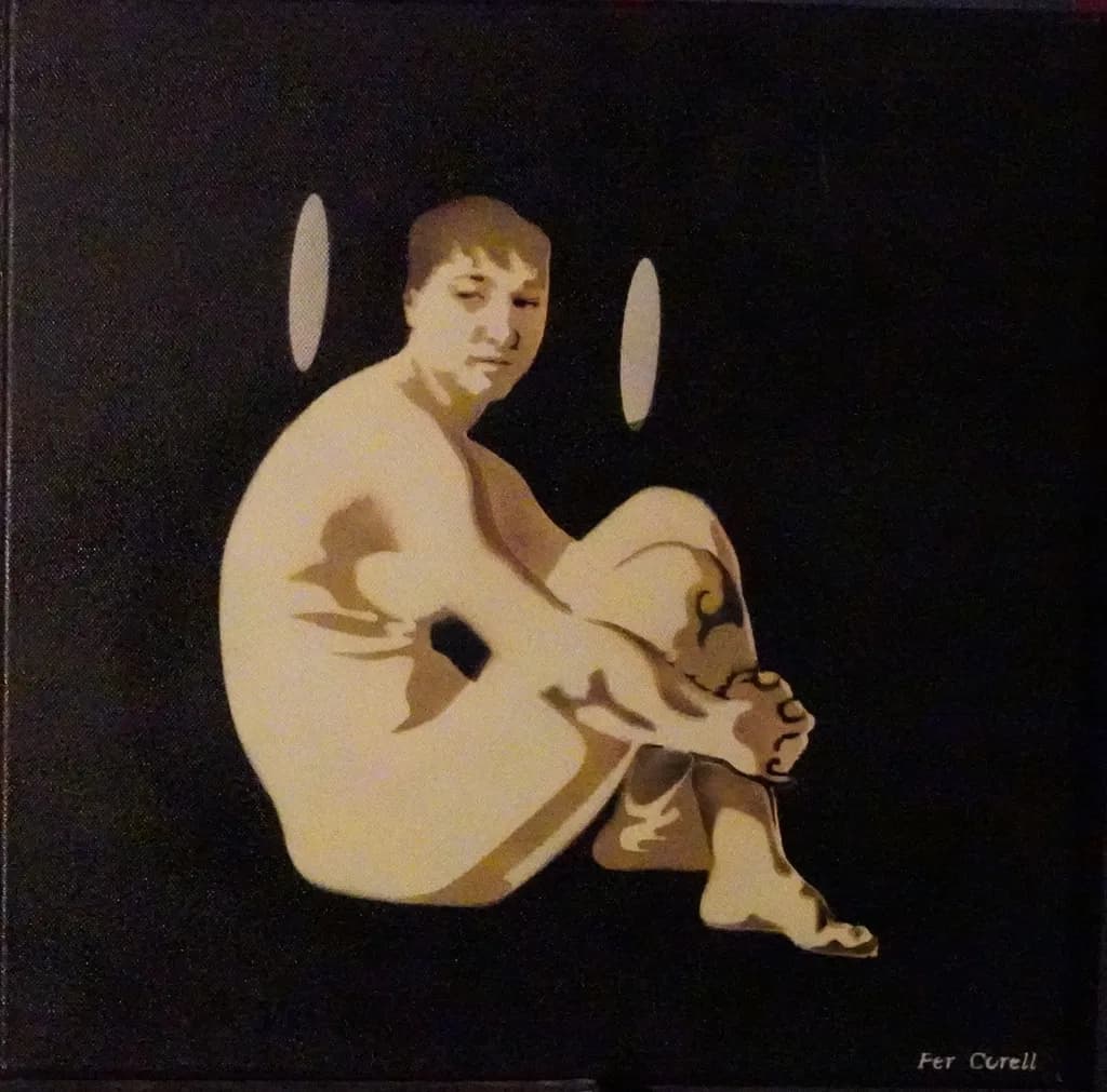 Whispers of Solitude: A Contemplative Nude in Shadows