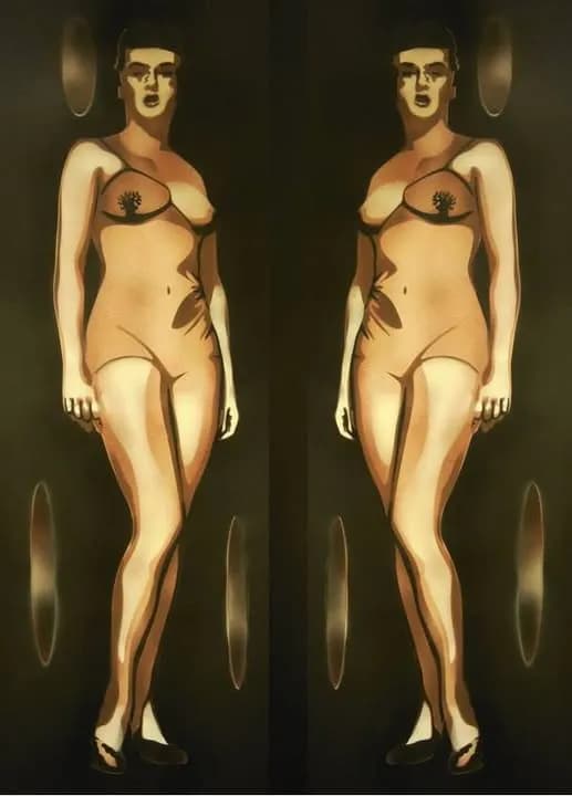 Ethereal Reflections: A Dual Portrait of Feminine Form and Strength