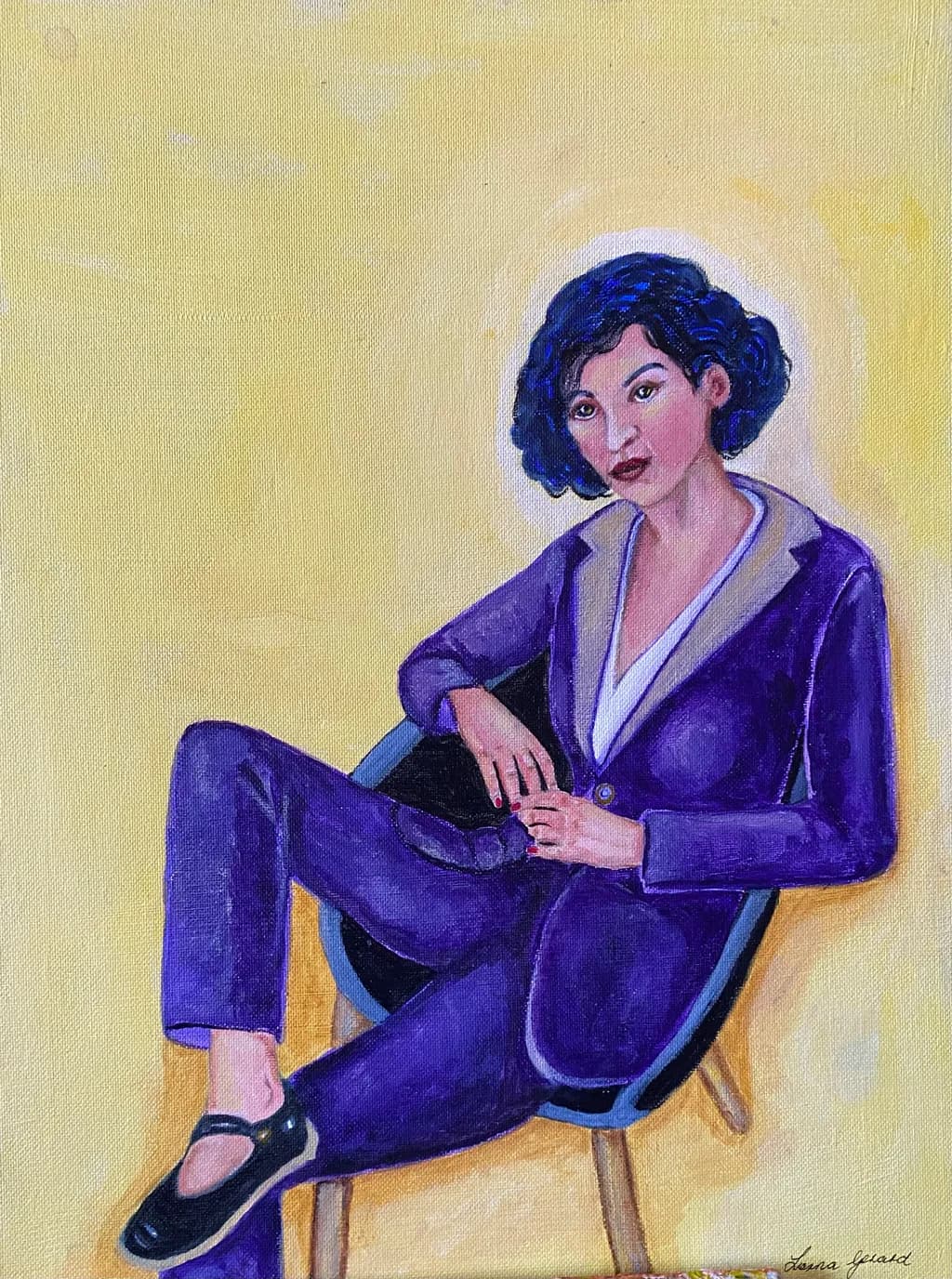 Elegant Confidence: A Portrait of Modern Femininity in Purple Hues