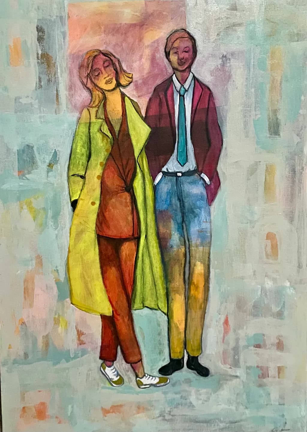 Urban Elegance: A Colorful Encounter of Style and Connection
