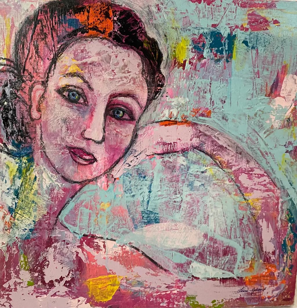 Whispers of Emotion: A Colorful Abstract Portrait of Expression