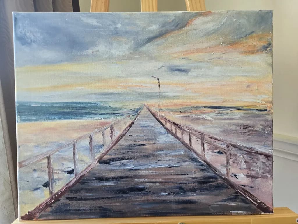 Serenity at the Shore: A Tranquil Seascape Journey Through Sky and Water