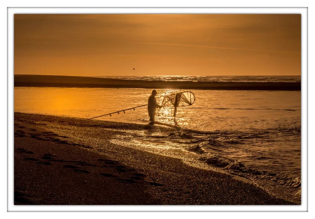 Fisherman at Sunset Beach