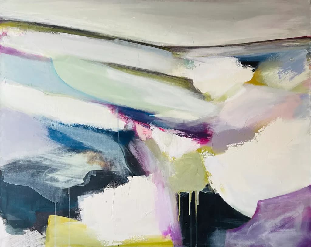 Whispers of Color: An Abstract Journey Through Fluidity and Expression