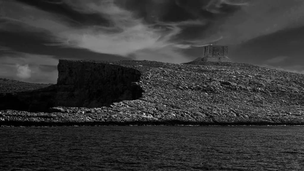 Whispers of Time: The Silent Fortress on the Rocky Shoreline