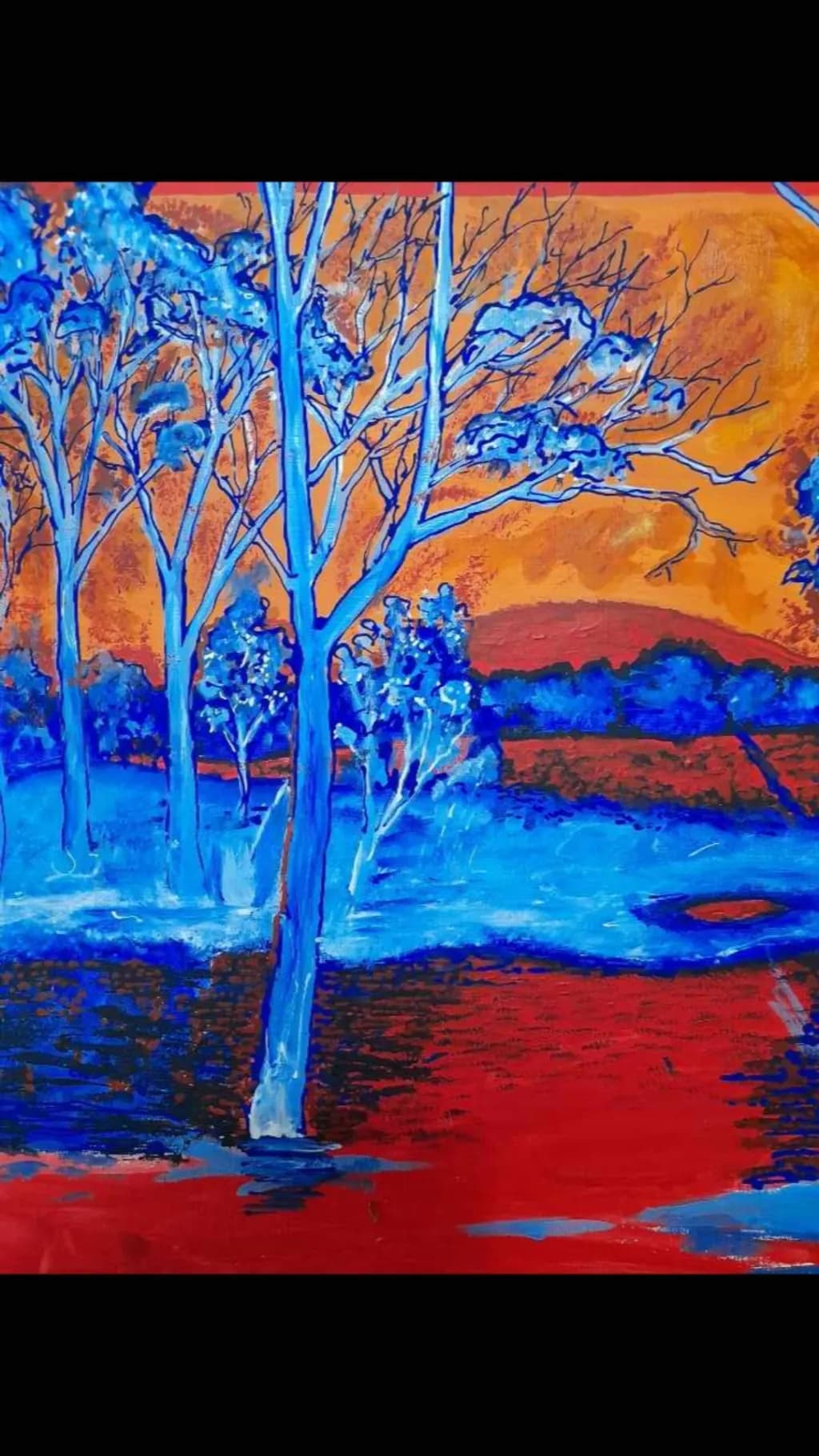 Whispers of Twilight: A Vibrant Dance of Blue and Orange in Nature's Embrace