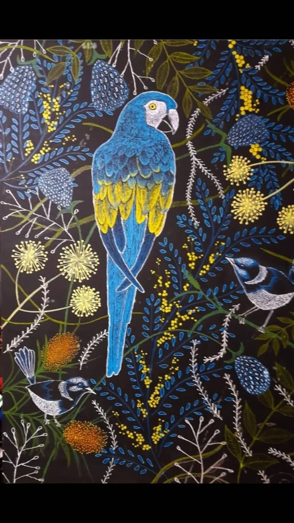 Vibrant Harmony: A Colorful Dance of Parrots and Nature