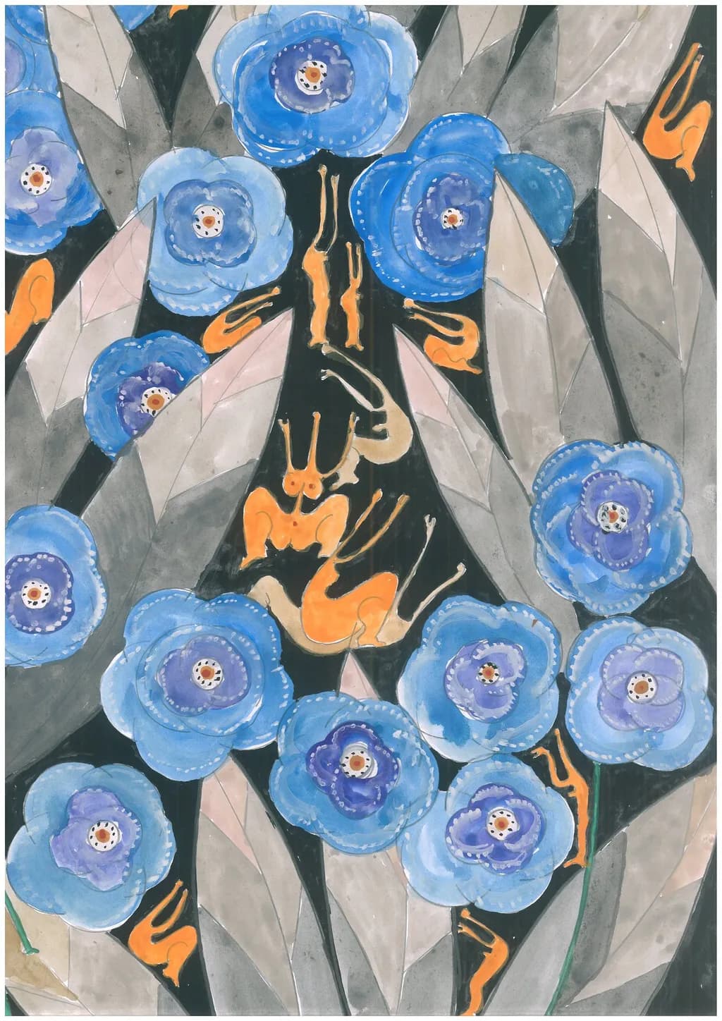 Blue Floral Dance