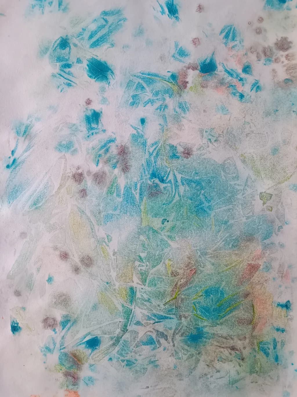 Turquoise Botanical Impressions