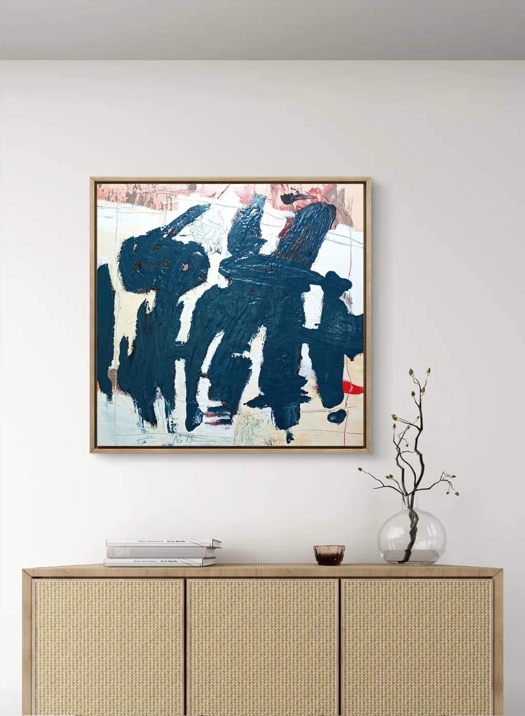 Whispers of Blue: An Abstract Journey Through Texture and Emotion
