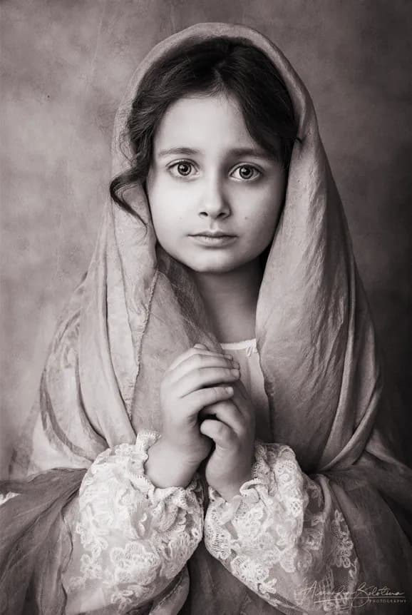 Whispers of Innocence: A Timeless Portrait of Childhood in Monochrome