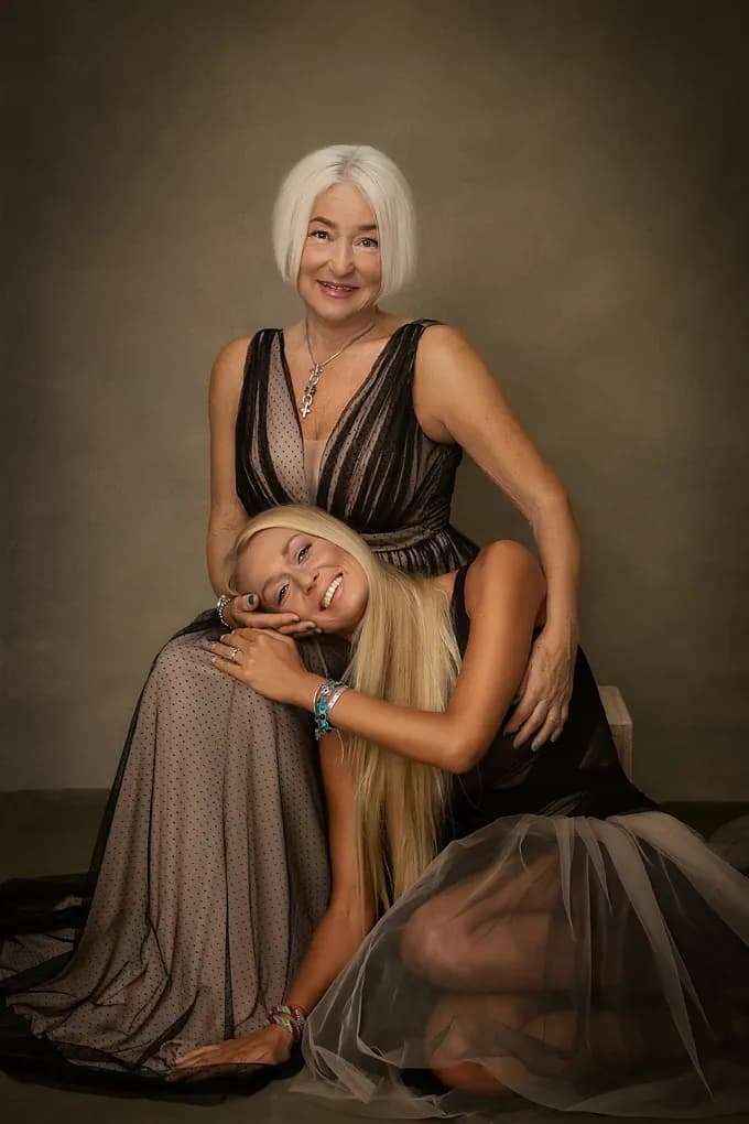 Timeless Bonds: A Portrait of Generational Love and Elegance