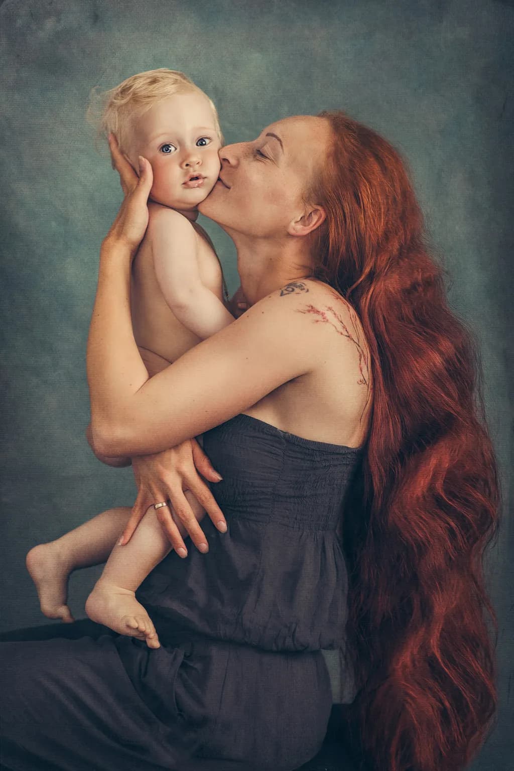 Embrace of Innocence: A Tender Moment Between Mother and Child