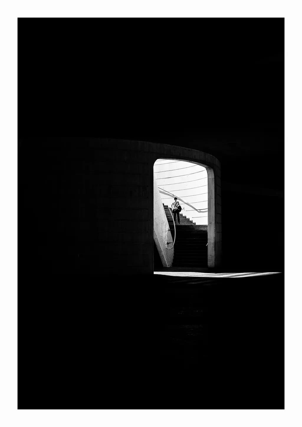 Whispers of Light: A Journey Through Shadows and Stairs