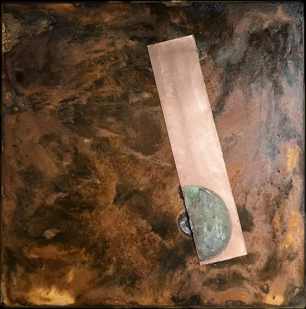 Ethereal Harmony: A Fusion of Earthy Textures and Metallic Elegance