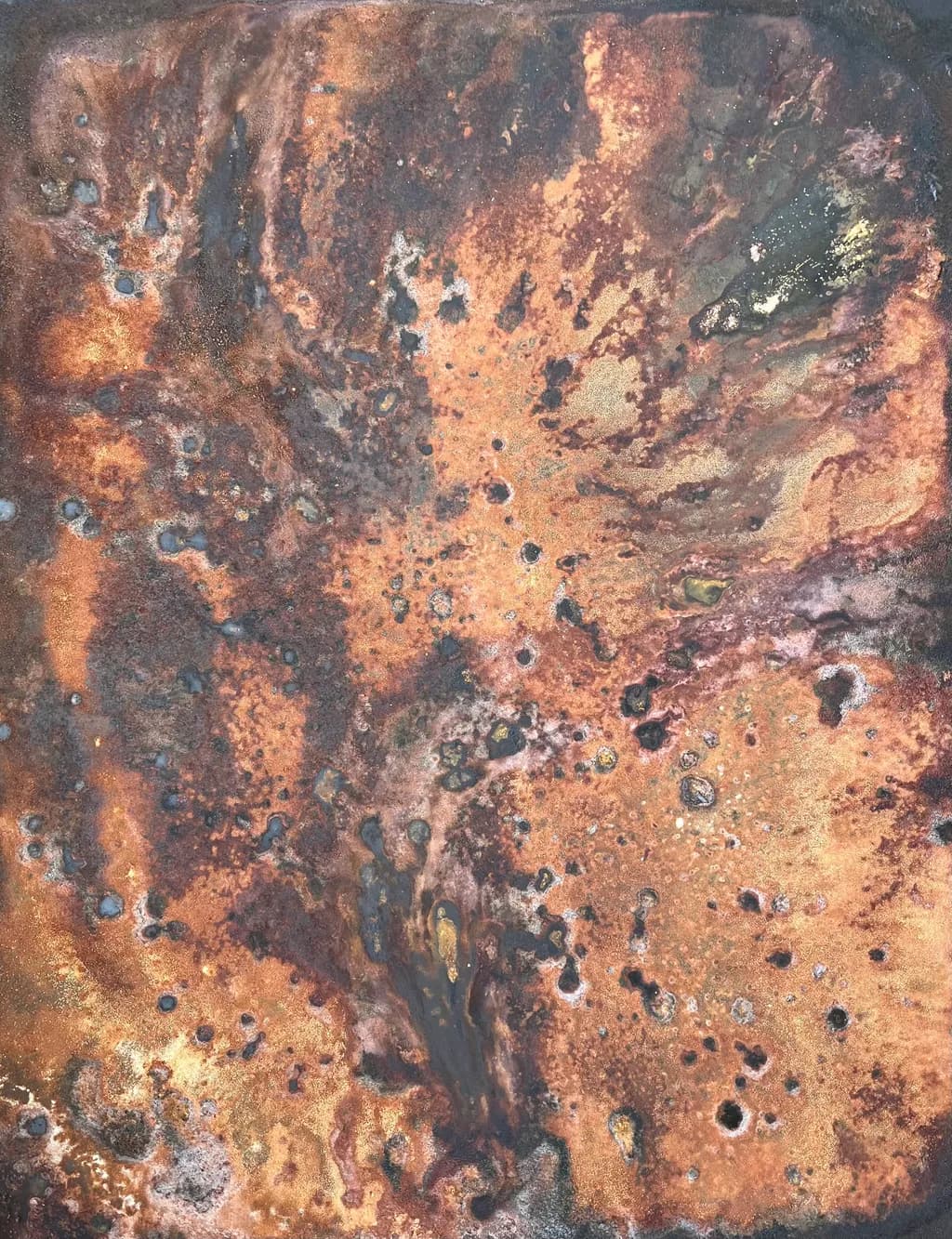 Celestial Rust: A Journey Through Earthy Textures and Cosmic Hues